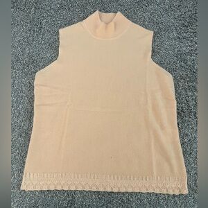 ESCADA Cashmere Mock Turtleneck Sleeveless Top